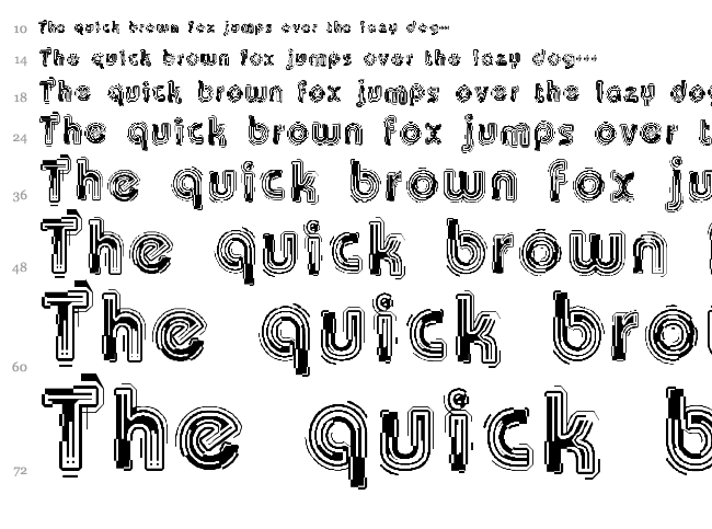 Jukebox font waterfall