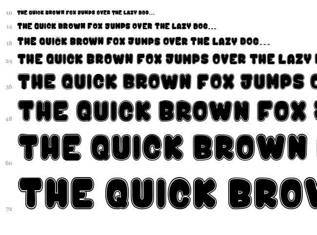 Kaboom & Bang font waterfall