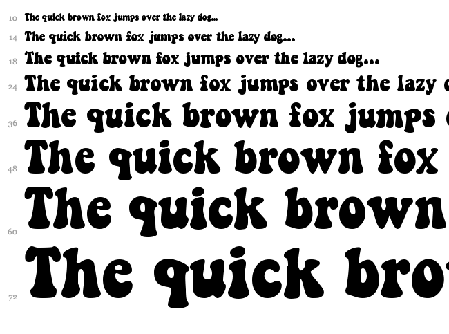 Keep on Truckin' FW font waterfall