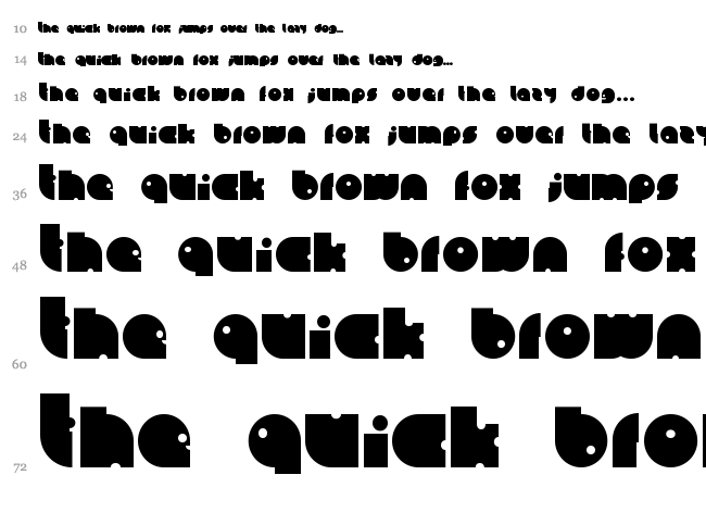 Lein Bold font waterfall