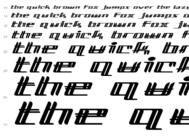 Lewinsky font waterfall
