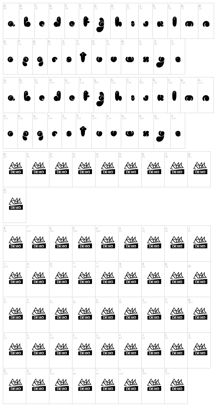 Logo font map