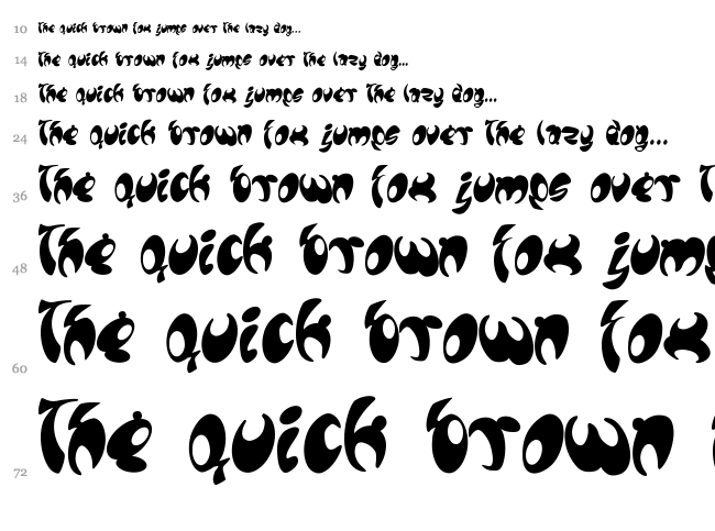 Lomax font waterfall