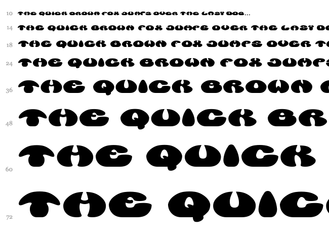 Manzyu G font waterfall
