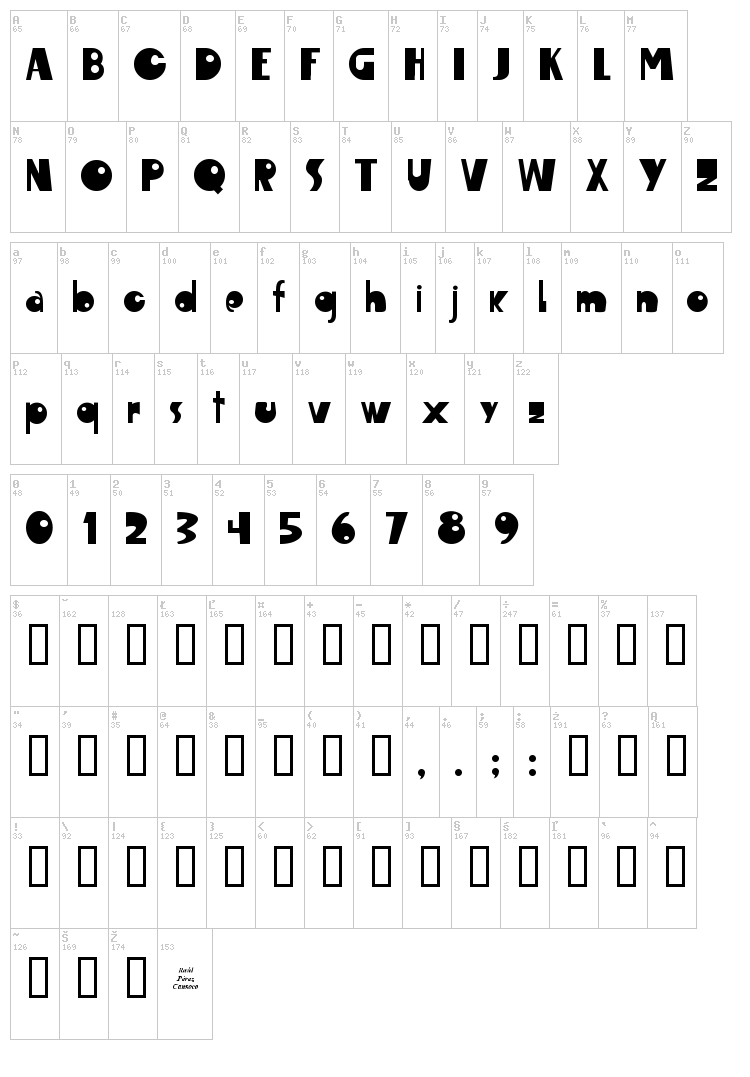 Maropawi Club font map