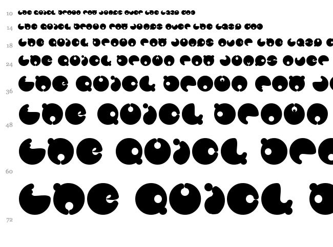Masterpanda font waterfall