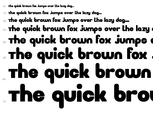 Mignone font waterfall