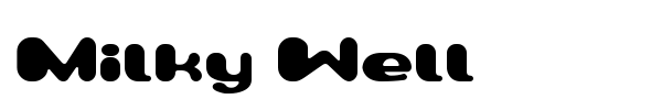 Milky Well font