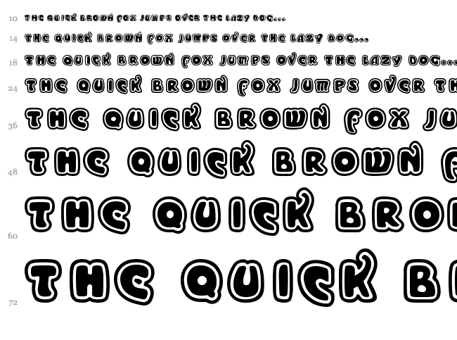 Moderno font waterfall