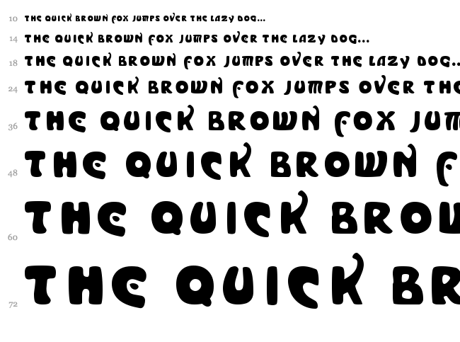 Moderno font waterfall