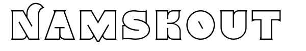 Namskout font preview