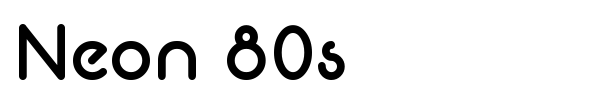 Neon 80s font