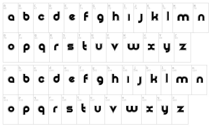 Neon font map