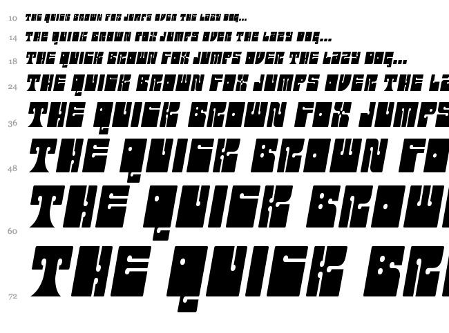 Outright font waterfall