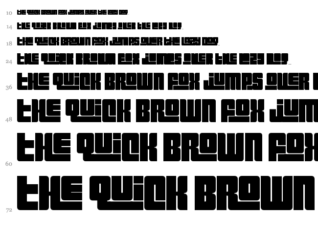 Pincoya Black font waterfall