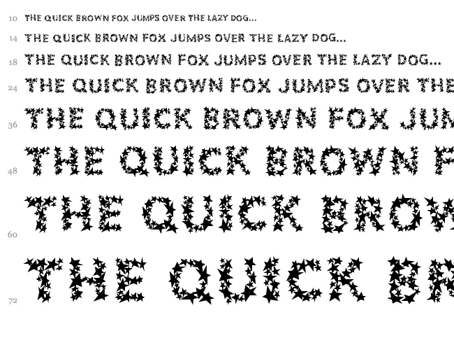 Popstars font waterfall