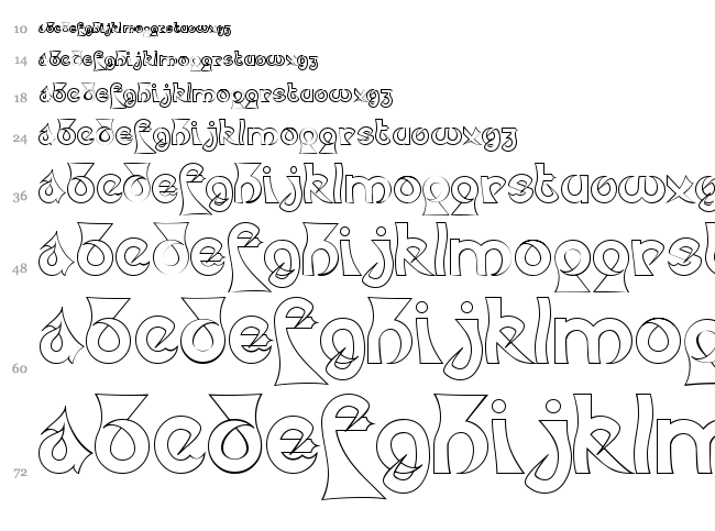 Psychotic Elephant font waterfall