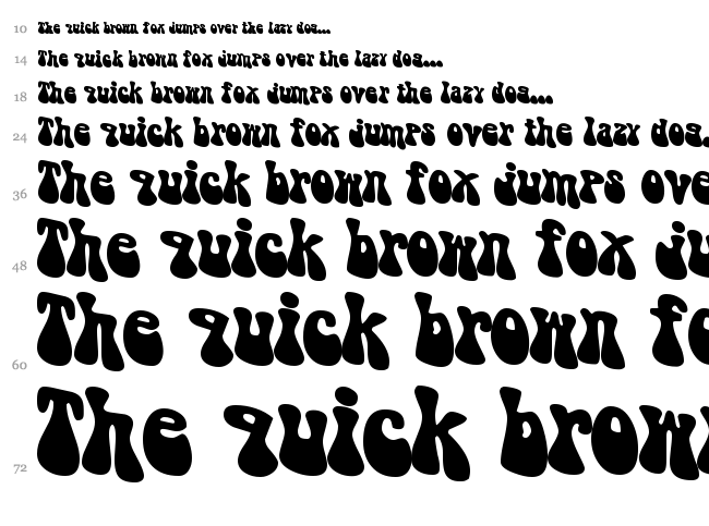 Puppylike font waterfall