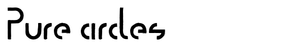 Pure circles font