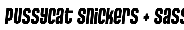 Pussycat Snickers + Sassy font preview