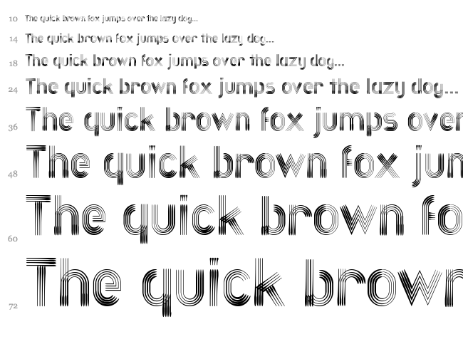 Quatroline font waterfall