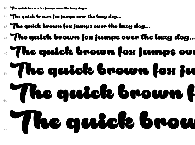 Rakoon font waterfall
