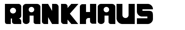 Rankhaus font