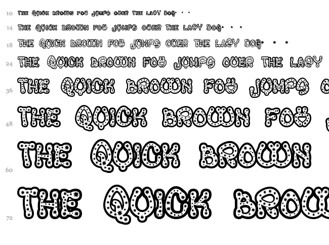 Rave Queen font waterfall