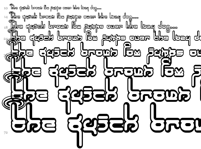 Robokid font waterfall