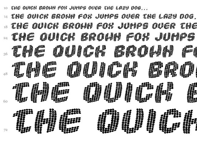 Robotica font waterfall