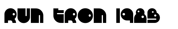 Run Tron 1983 font