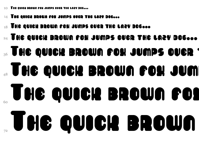 Saveloy font waterfall