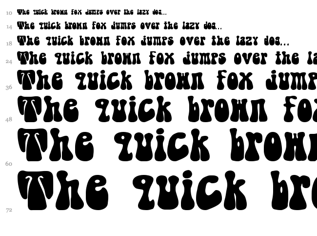 Shagadelic font waterfall