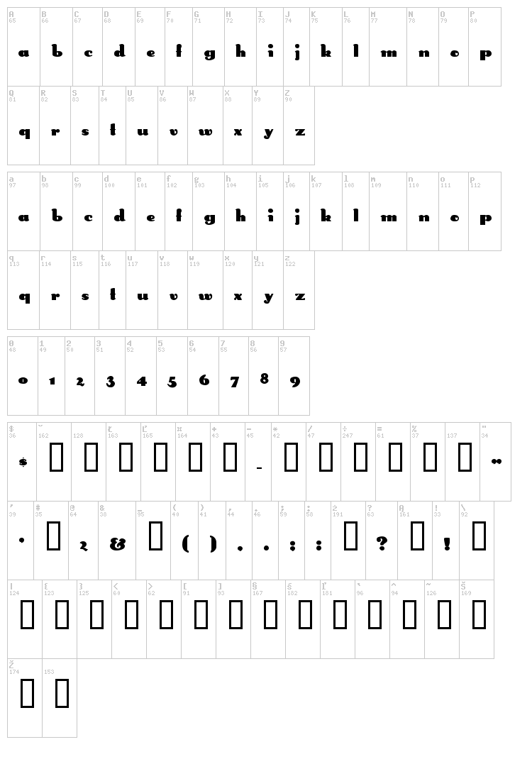 Smoke font map