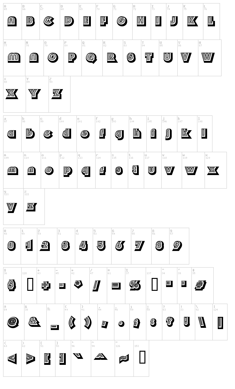 Soul Mama font map