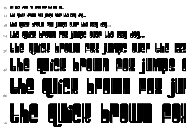 Space Beach font waterfall