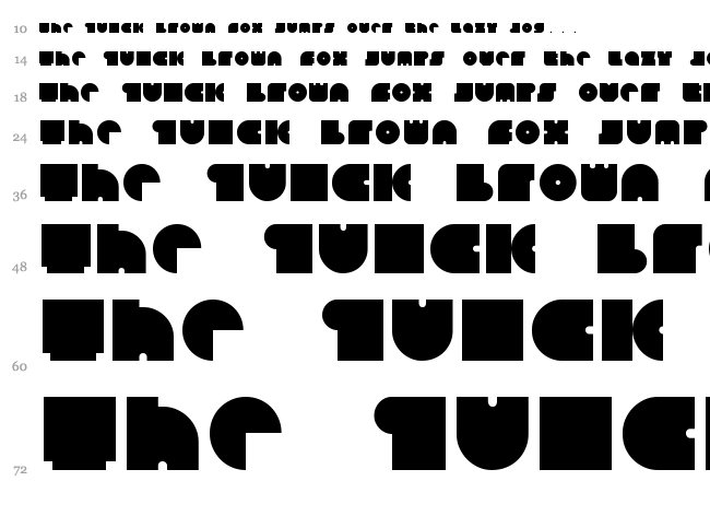 Square 80 font waterfall