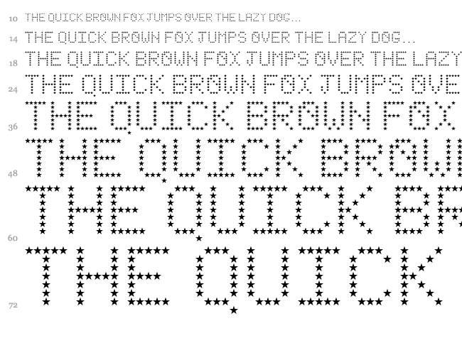 Stars Revenge font waterfall