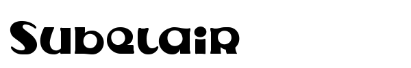 Subelair font