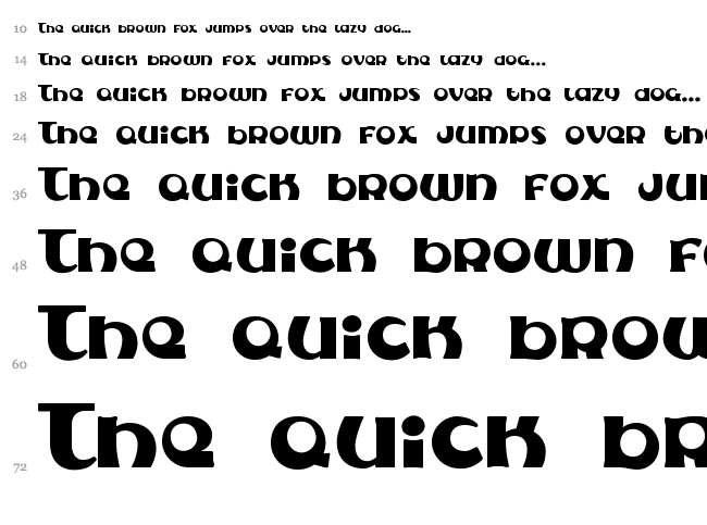 Subelair font waterfall