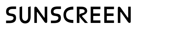 Sunscreen font