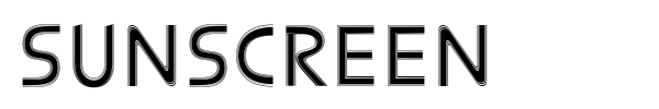Sunscreen font preview