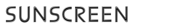 Sunscreen font preview
