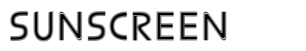 Sunscreen font preview