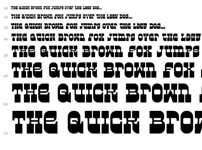 Superfly font waterfall