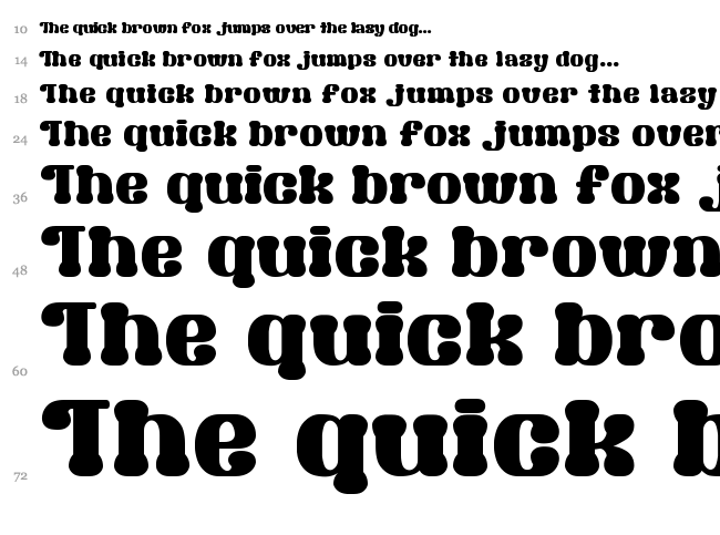 Syouwa Retro Pop G font waterfall