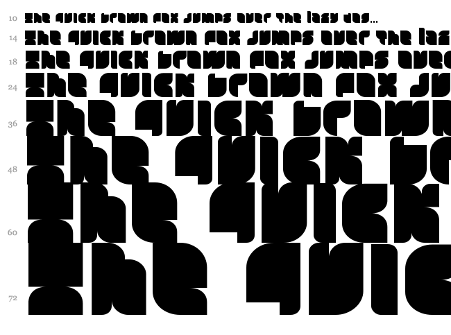 Tasious font waterfall