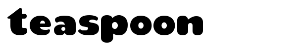 Teaspoon font