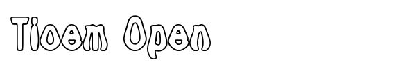 Tioem Open font