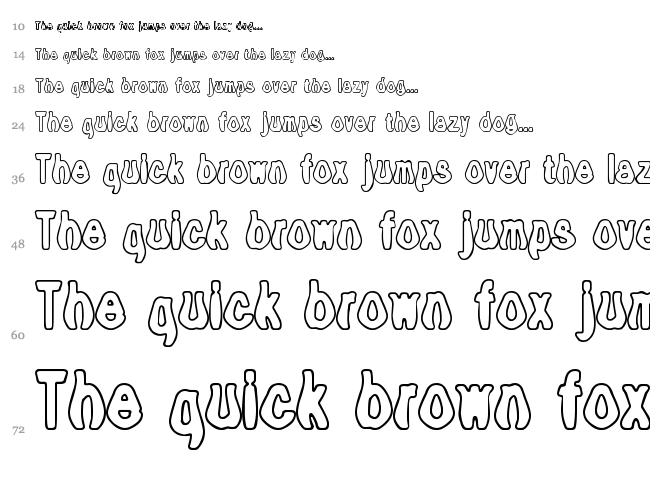 Tioem Open font waterfall